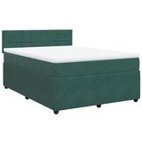 vidaXL Krevet s oprugama i madracem tamnozeleni 160x200 cm baršunasti | shoptok.hr