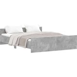  Kreveta s uzglavljem i podnožjem boja betona 150x200 cm | shoptok.hr