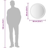  LED kupaonsko ogledalo s ogledalom *Transparent*an Ø 60 cm | shoptok.hr