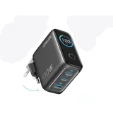 100W GaN zidni brzi punjac, 3-porta (2x USB-C i 1x USB-A) tamno sivi