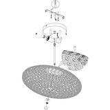 Eglo clemente plafonjera/1, e27, ø450 , hrom/kristal | Eponuda.com