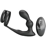 Pretty Love Marshall Penis Ring with Vibrating Anal Plug & Remote Control Black | shoptok.hr
