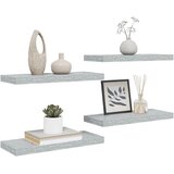  Plutajuće zidne police 4 kom boja betona 60 x 23,5 x 3,8 cm MDF | Eponuda.com