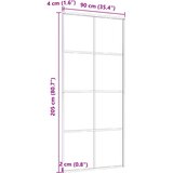  Klizna vrata od aluminija i stakla ESG 90 x 205 cm crna | Eponuda.com