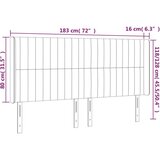 Uzglavlje svjetlosivo 183 x 16 x 118/128 cm od tkanine | shoptok.hr
