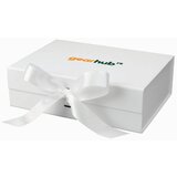  GearHub - Poklon kutija sa satenskom mašnom Bela 33 x 27 x 12 cm | ePonuda.com