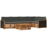  Set vanjskih sofa 6 kom. Prirodna i antracit Poliester | shoptok.hr