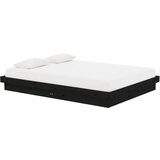  Posteljni okvir črn iz trdnega lesa 135x190 cm 4FT6, (20645488) | Shoptok.si