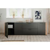 MID.YOU nizka omarica antracit, hrast artisan | Shoptok.si