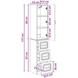  Set ormara 2 pcs Crna 33 x 34,5 x 87 cm Konstruirano drvo | Eponuda.com