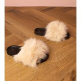 Gemre Beige children's slippers with fur Malinka | Shoptok.si