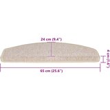  Prostirke za stepenice 20 kom 65x24x4 cm taupe poluokrugle velike | Shoptok.si