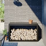 vidaXL Stalak za drva za ogrjev crni 100x40x60 cm čelični | shoptok.hr