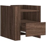  Noćni ormarić smeđa boja hrasta 45x50x50 cm konstruirano drvo | shoptok.hr