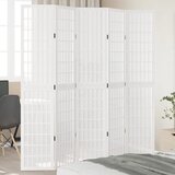 vidaXL Paravan 5-delni bel trden les pavlovnije | Shoptok.si