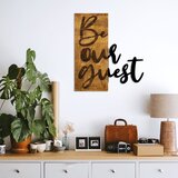 Aberto Design zidna dekoracija Be Our Guest, 50x58 cm, Smeđe boje Cene
