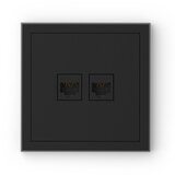 Commel Univerzalna omrežna priključna vtičnica RJ45, Adria (2-krat, Črna, Podometna montaža) | Shoptok.si