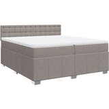 vidaXL Krevet s oprugama i madracem smeđesivi 200x200 cm od tkanine | shoptok.hr