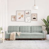 vidaXL Trosed svetlo siv 210 cm žamet | Shoptok.si