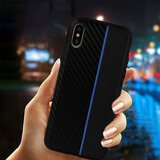 Moto CARBON MASKICA ZA SAMSUNG GALAXY A6 2018 CRNA S PLAVOM TRAKOM | shoptok.hr