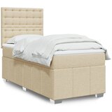 Maison Chic Box spring postelja - Vzmetna postelja z vzmetnico krem 90x200 cm blago SL4037, (21888569) | Shoptok.si