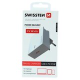 Swissten punjač SLIM PD 3.0 45 W, 1x USB-C, bijeli | shoptok.hr
