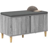  Haldna klop z blazino z vrati Siva Sonoma 80 x 38 x 46 cm, (5000155653) | Shoptok.si