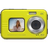 INF 4K Vodoodporni Digitalni Fotoaparat z Dvojnim Zaslonom za Selfije Yellow, (5000075417) | Shoptok.si