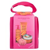 Dermacol Aroma Moment Belgian Chocolate set: gel za prhanje Belgian Chocolate 250 ml + tekoče milo Belgian Chocolate 250 ml + piling za telo Belgian Chocolate 200 g + gobica za prhanje + torbica unisex cene