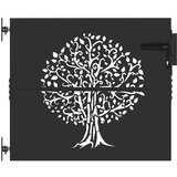  Vrtna vrata Crna 85 x 100 cm Čelik s praškastim premazom | shoptok.hr