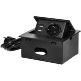 Orno OR-GM-9029(GS)/B vgradna pohištvena vtičnica Schuko z 2 USB priključkoma Cene