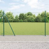 vidaXL ograjni stebri komplet 52 zelena beton, jeklo 3.2 x 3.2 x 83.5 cm | Shoptok.si
