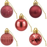  Set božićnih kuglica 150 kom. Vinska crvena 3 cm Polistiren | shoptok.hr