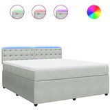 Maison Chic Box spring postelja - Vzmetna postelja z vzmetnico svetlo siva 180x200 cm žamet SL24632, (21890952) | Shoptok.si
