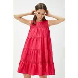 Koton Women's Sleeveless Layered Mini Dress