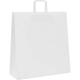  Papirnate vrećice 250 kom s ručkama bijele 45x17x48 cm | shoptok.hr