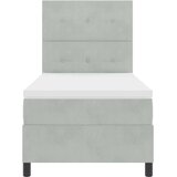  s opruga kutije Svijetlo siva 90 x 200 cm Baršun | shoptok.hr