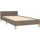  Posteljni okvir z vzglavjem taupe 80x200 cm blago, (20902916) | Shoptok.si
