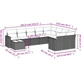  10-dijelni set vrtnih sofa s jastucima bež od poliratana | shoptok.hr