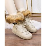Resti Beige slip-on boots a'la snow boots for women Gomllo | ePonuda.com