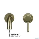  stenska kopalniška armatura eyn BGW1644 | barvni odtenek brušeno zlato - 15 cm | Shoptok.si