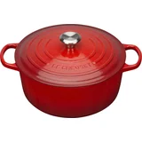 Le Creuset Okrogel lonec Signature premer 24 cm - Češnjevo rdeča