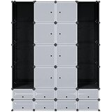  Modularni ormarić s 18 pretinaca crno-bijeli 37x146x180,5 cm | Eponuda.ba