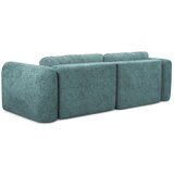 Makamii Plava sklopiva/s prostorom za odlaganje kutna garnitura od šenila (s desnim kutom/s ležaljkom) Mele – | shoptok.hr