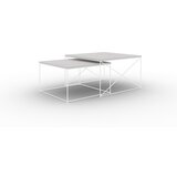 ADRK Sodobna kavna mizica 2v1 Licco z inimi nogami - BELA-BETON | Shoptok.si
