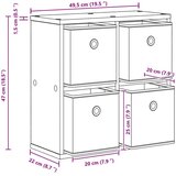  Strani šal s predalom Bela 49,5 x 22 x 47 cm, (5000233730) | Shoptok.si