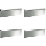 vidaXL Ograja za polže 4 pcs srebrna 100 x 3,5 x 25 cm Cinkana jeklena | Shoptok.si