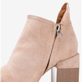 Resti Beige women's boots on a post with cutouts Cintura - Footwear | Eponuda.ba