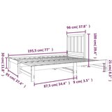  Dnevni ležaj na izvlačenje 2 x (90x190) cm od masivne borovine | shoptok.hr
