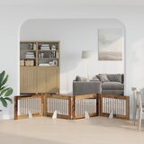  Vrata za pse s postoljem 4 pcs Staro drvo 100 x 60 cm | Eponuda.com